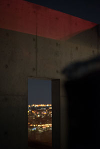 View of illuminated cityscape at night