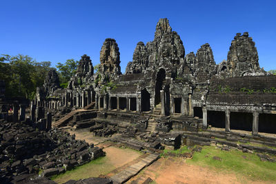 Old temple against clear sky