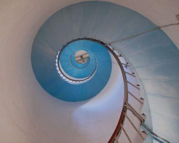 Low angle view of spiral staircase