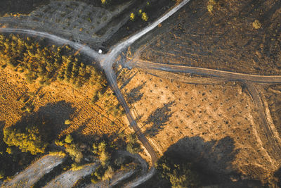 High angle view of road