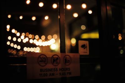 Close-up of illuminated light bulbs