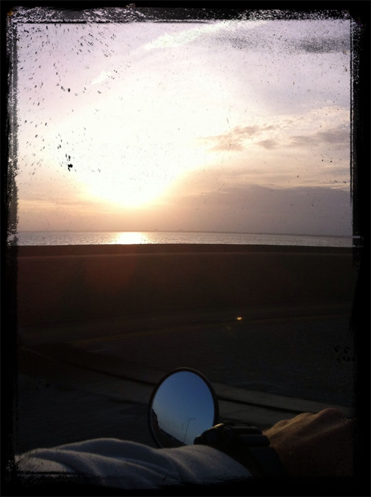 On my motorcycle at Pensacola Beach