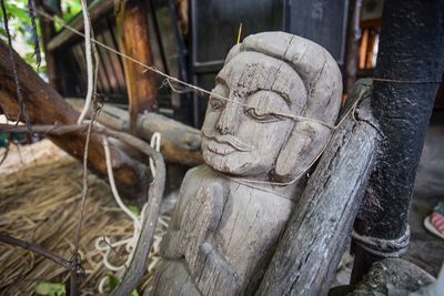 Close-up of buddha statue