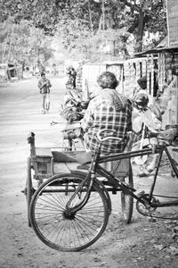 Bicycle parked at parking lot