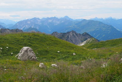 Scenic view of mountains
