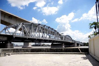 Low angle view of bridge against sky