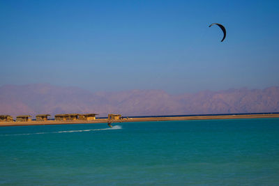 Parachute water skating at blue lagoon dahab egypt