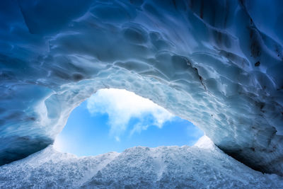 Aerial view of frozen sea