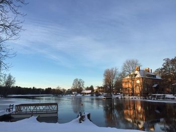 Scenic view of river against sky