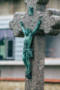 Close-up of statue against blurred background