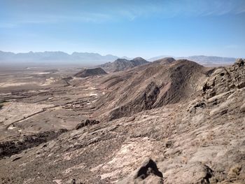 Scenic view of dramatic landscape against sky