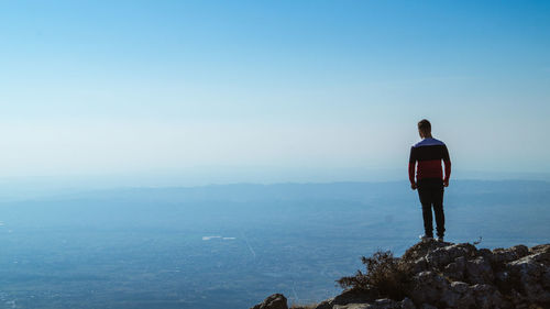 Man standing on mountain