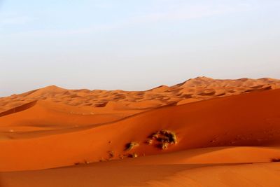 Scenic view of desert against sky