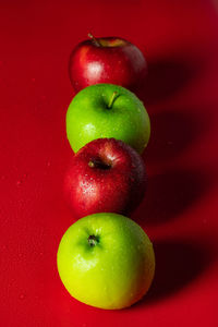 Close-up of apples in spring