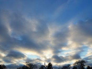 Low angle view of storm clouds in sky