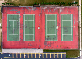 Aerial view of old court