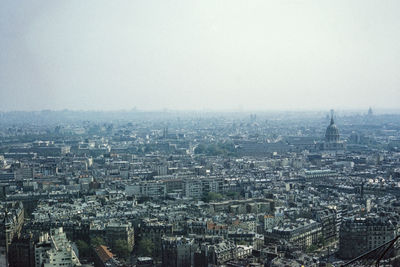 Aerial view of buildings against sky