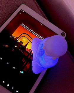 Low angle view of illuminated lights