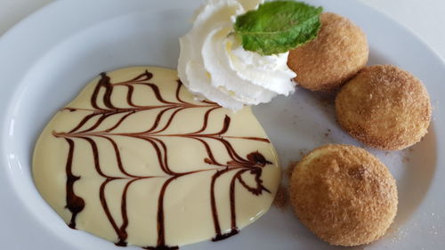 Close-up of sweet food served in plate