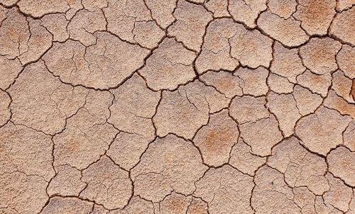 Full frame shot of cracked field