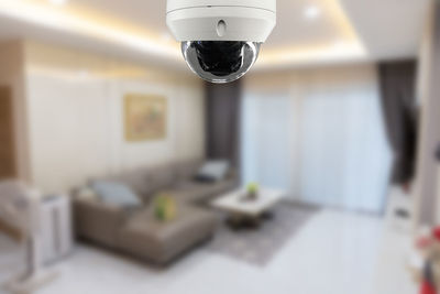 Close-up of security camera