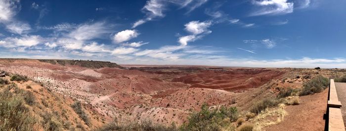 Scenic view of desert against sky