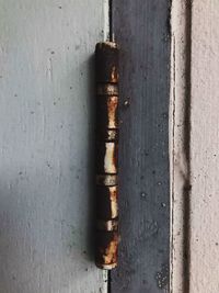 Close-up of rusty metal door