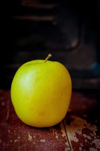 Close-up of apple on table