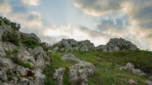 Scenic view of rocky mountains against sky