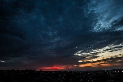 Dramatic sky over city