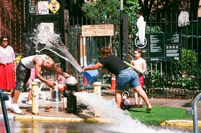 People enjoying in water