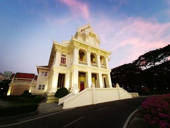 Low angle view of historical building against sky