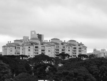 Low angle view of residential buildings against sky