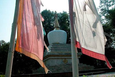 Low angle view of traditional building against sky