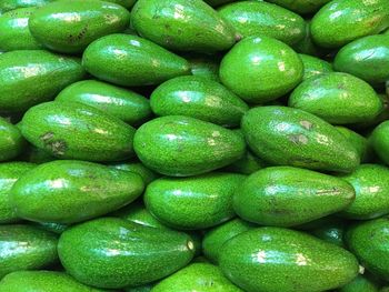 Full frame shot of avocados for sale at market