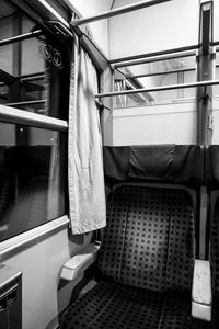 Empty seat in train