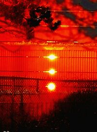 Illuminated orange sky during sunset