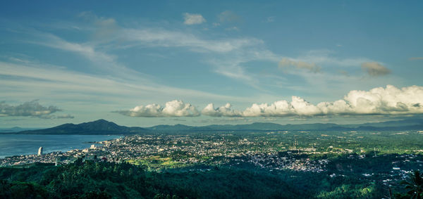 Manado city seen from the maketete hill