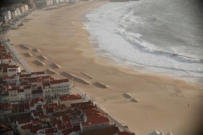 High angle view of beach