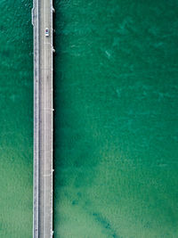 Aerial view of bridge over sea