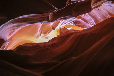 Low angle view of rock formation