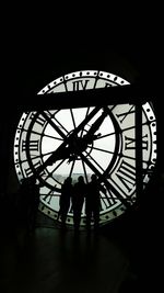 Silhouette of clock tower