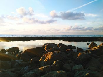 Scenic view of sea against sky