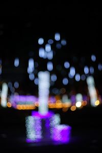 Defocused image of illuminated lights