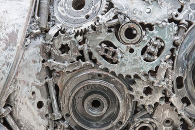 Full frame shot of machine parts