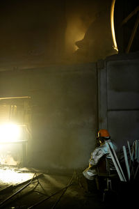 Man working in metal factory