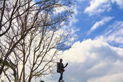 Low angle view of tree against sky