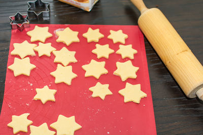 Christmas baking - star shaped cookies homemade