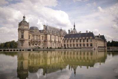 Reflection of building in lake