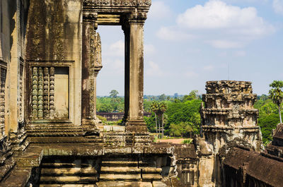 Old temple against sky